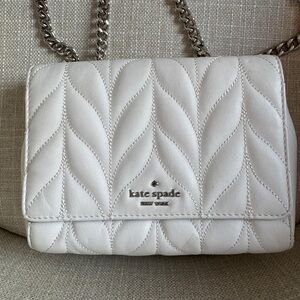 Kate Spade White Quilted Convertible Shoulder Bag